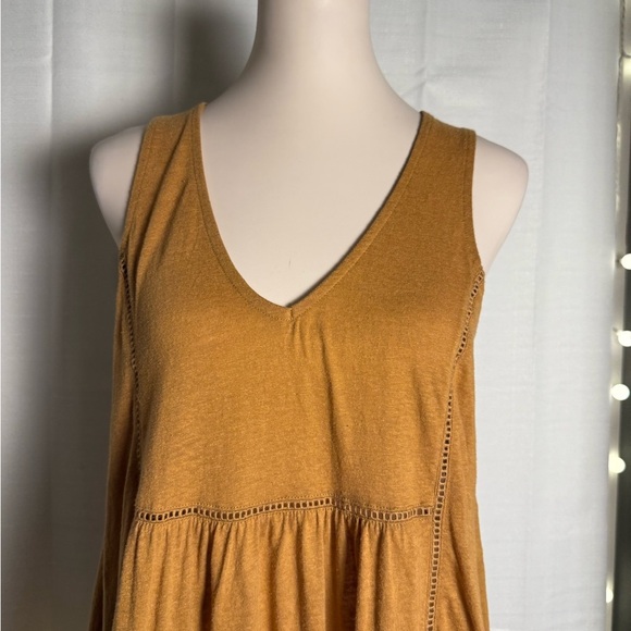 Anthropologie Mustard Tiered Tank Top - Picture 4 of 7